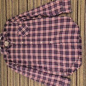 DENIMIST Montauk NY Boyfriend Plaid Flannel Sz XXS Womens‎ Top Long Sleeve Shirt